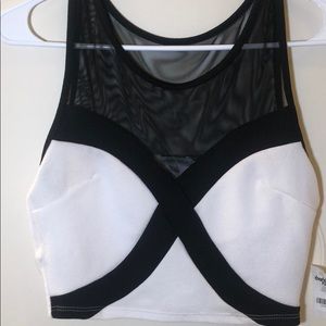Black and white crop top